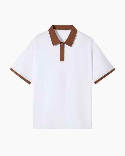 Devlin | Contrast Collar Casual Polo Shirt Men