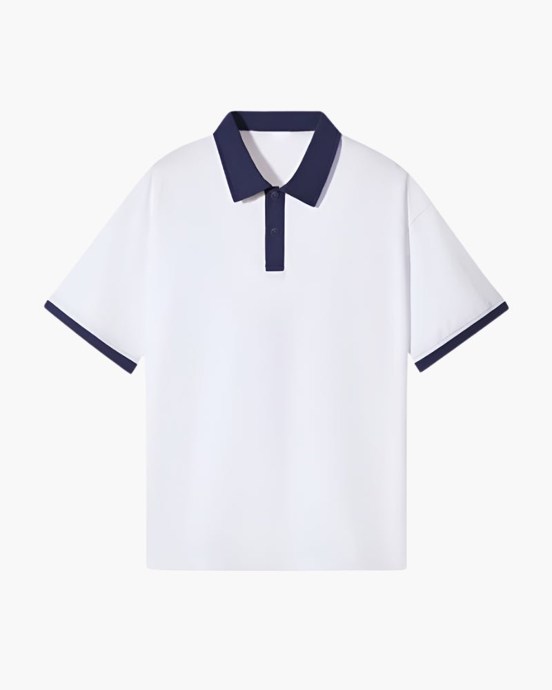 Devlin | Contrast Collar Casual Polo Shirt Men