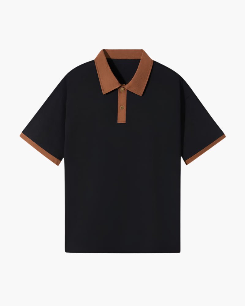 Devlin | Contrast Collar Casual Polo Shirt Men