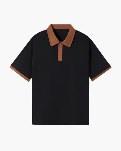 Devlin | Contrast Collar Casual Polo Shirt Men
