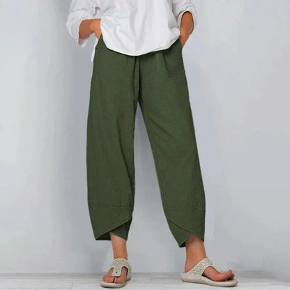 Camille Dubois | Women's Relaxed Linen Wide Leg Trousers