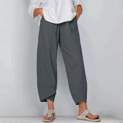 Camille Dubois | Women's Relaxed Linen Wide Leg Trousers