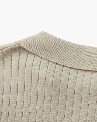 Cade | Men's Ribbed Polo Shirt, Short Sleeve