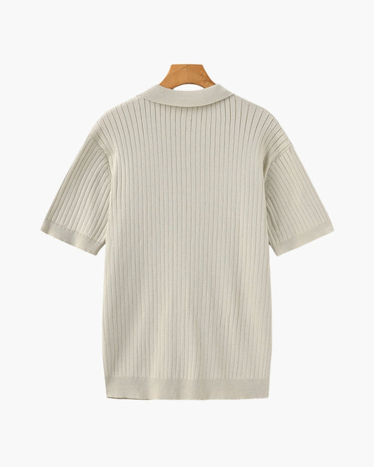 Cade | Men's Ribbed Polo Shirt, Short Sleeve
