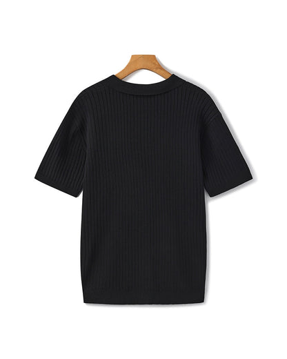 Cade | Men's Ribbed Polo Shirt, Short Sleeve
