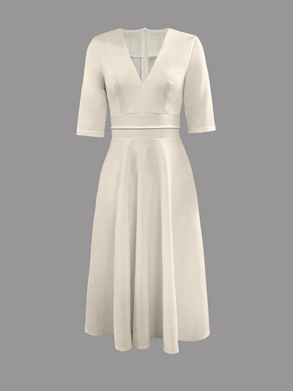 Isabelle | Women's Elegant Flared Wedding Guest Midi Dress