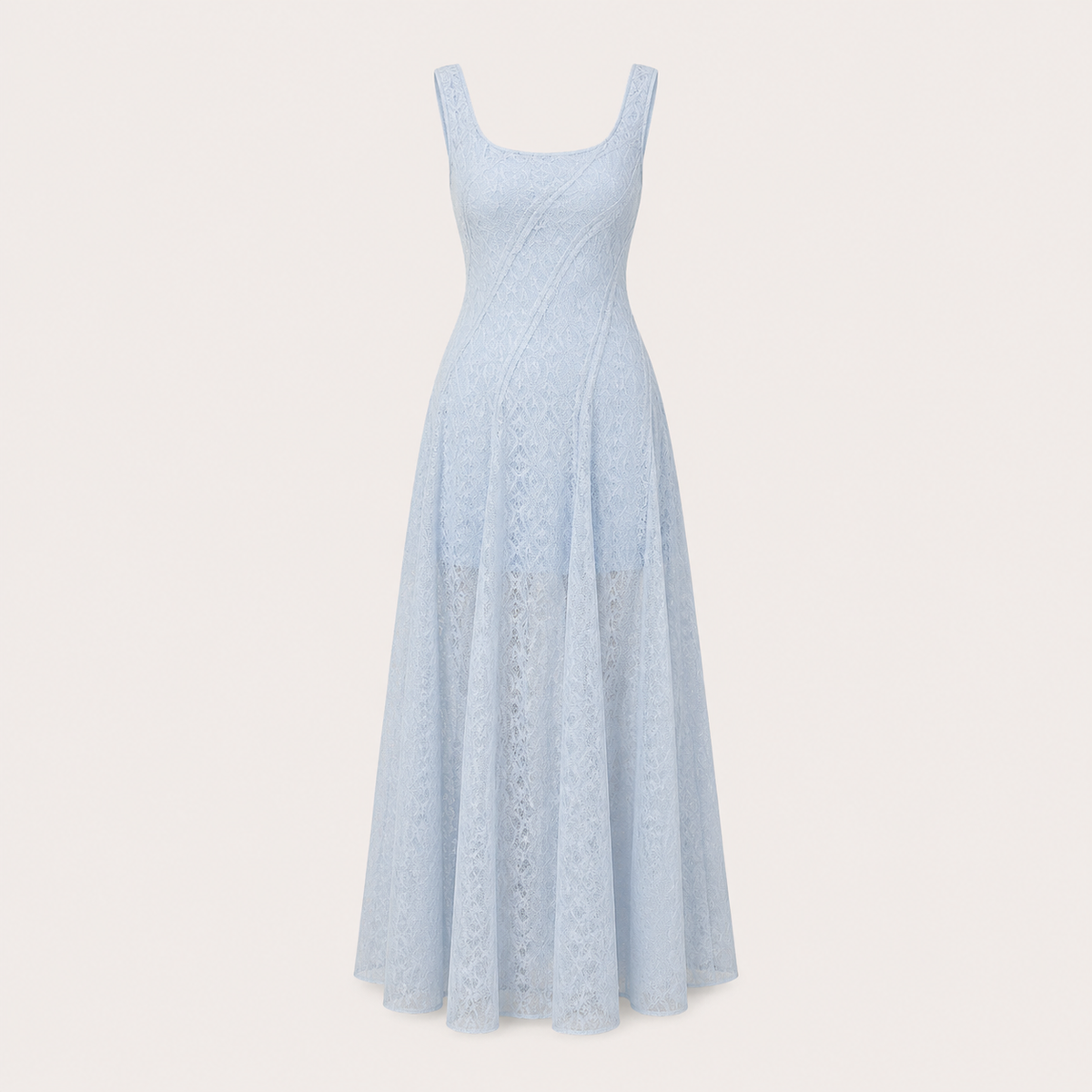 Lace Maxi Dress For Women in Ivory