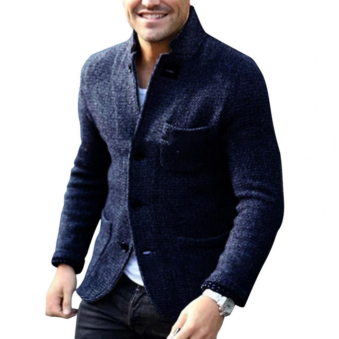 Torquil | Slim Fit Stand Collar Button Down Jacket