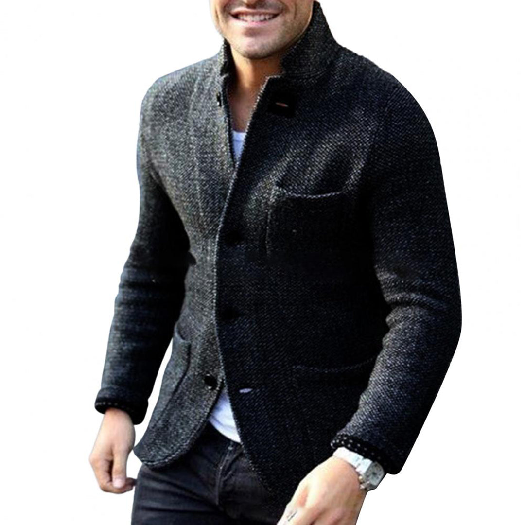 Torquil | Slim Fit Stand Collar Button Down Jacket