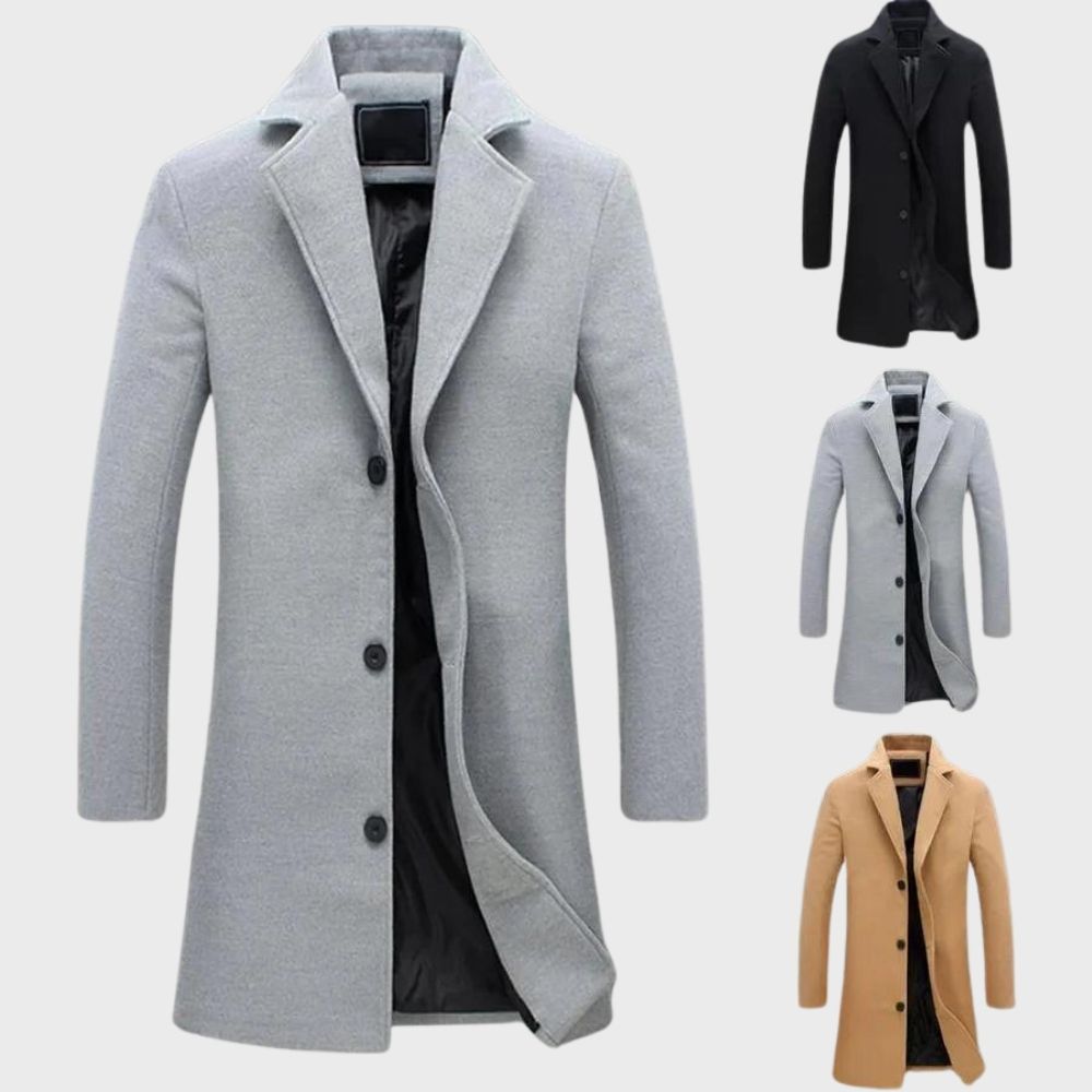 Percy | Long Single-Breasted Overcoat