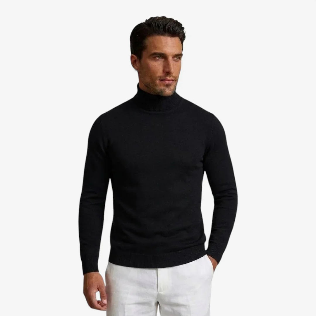Tristan | Slim Fit Turtleneck Knit Jumper True to Size