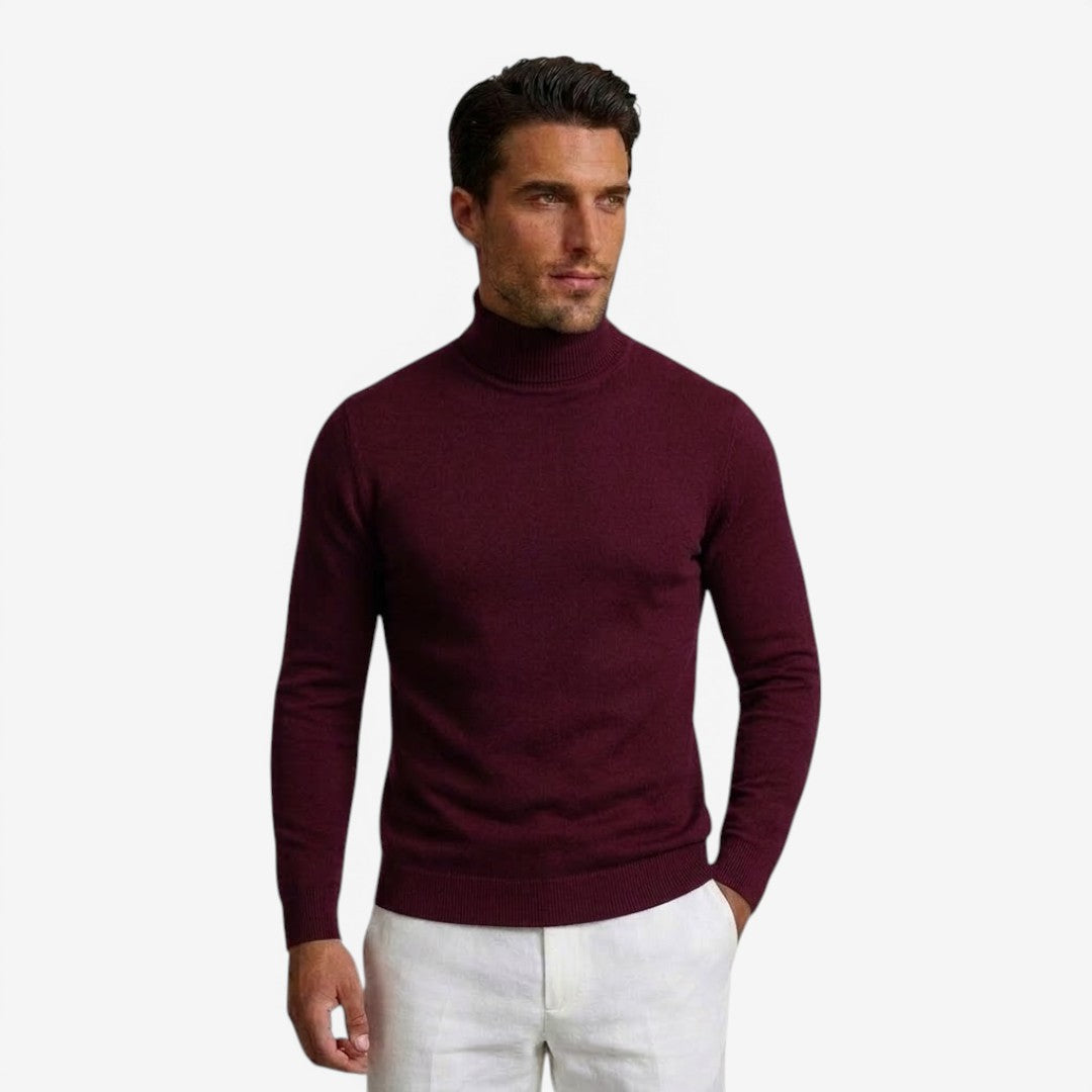 Tristan | Slim Fit Turtleneck Knit Jumper True to Size