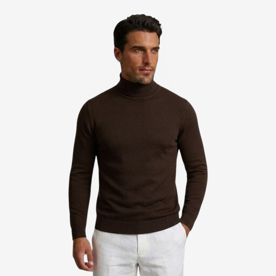 Tristan | Slim Fit Turtleneck Knit Jumper True to Size