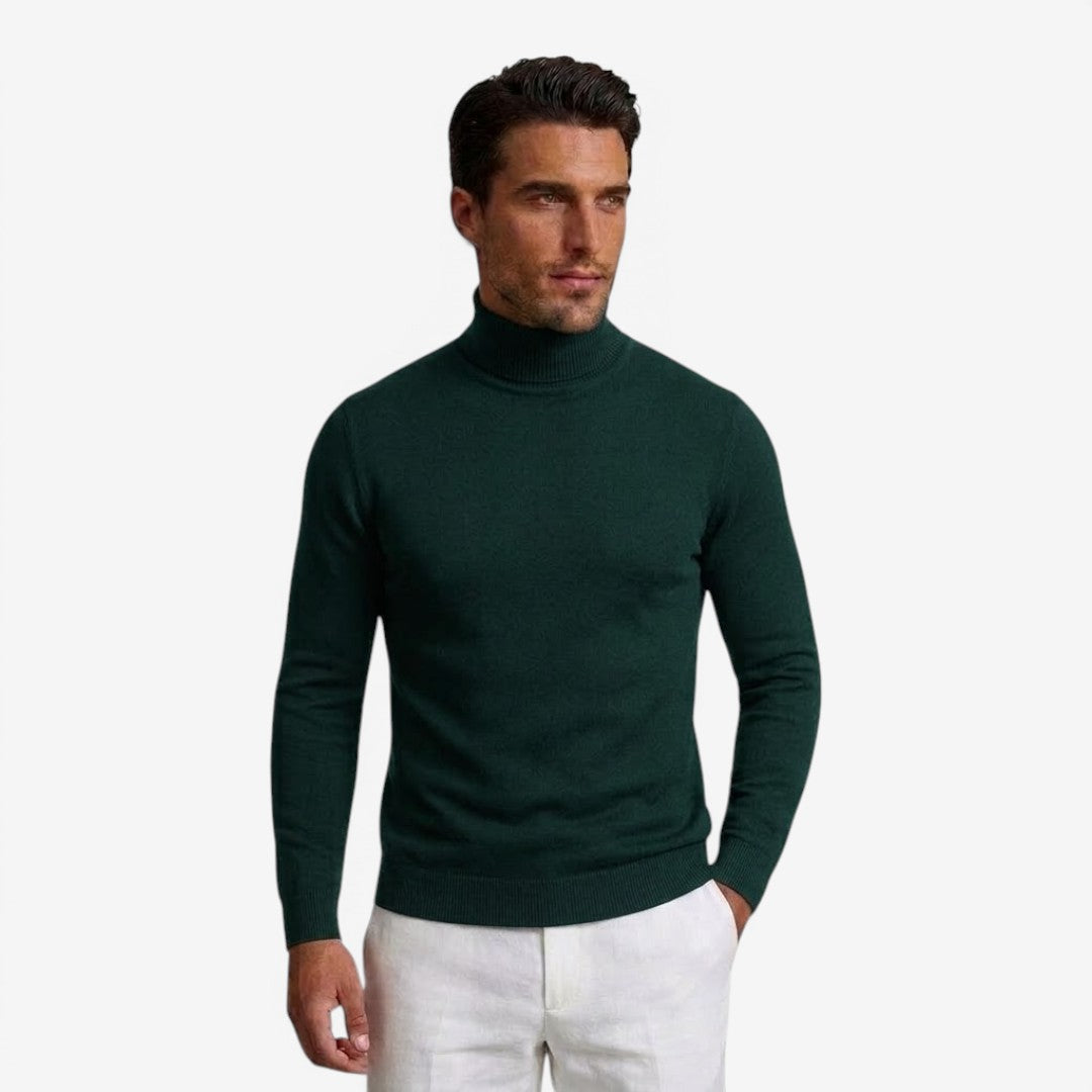 Tristan | Slim Fit Turtleneck Knit Jumper True to Size