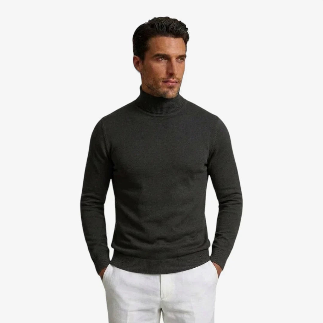 Tristan | Slim Fit Turtleneck Knit Jumper True to Size