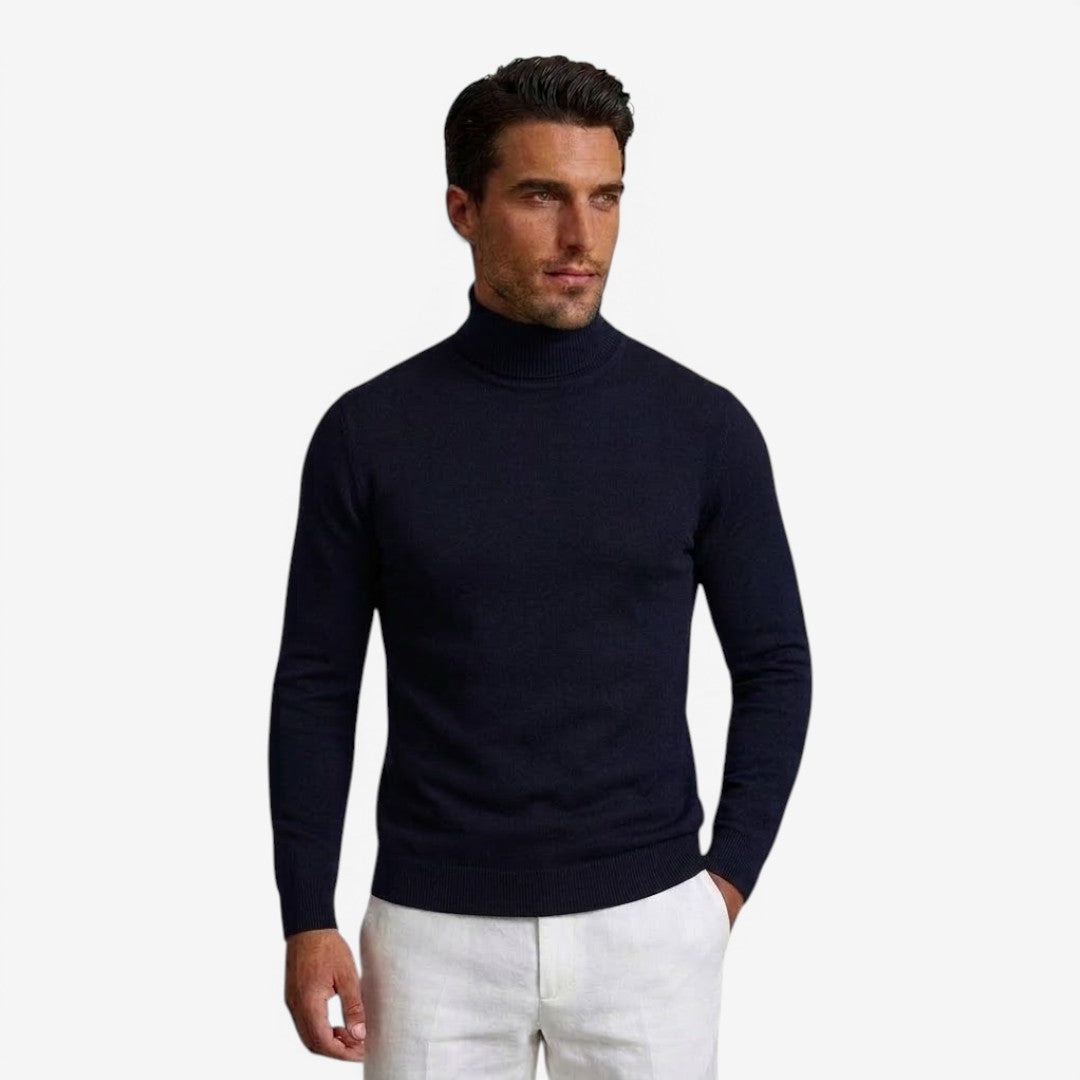 Tristan | Slim Fit Turtleneck Knit Jumper True to Size