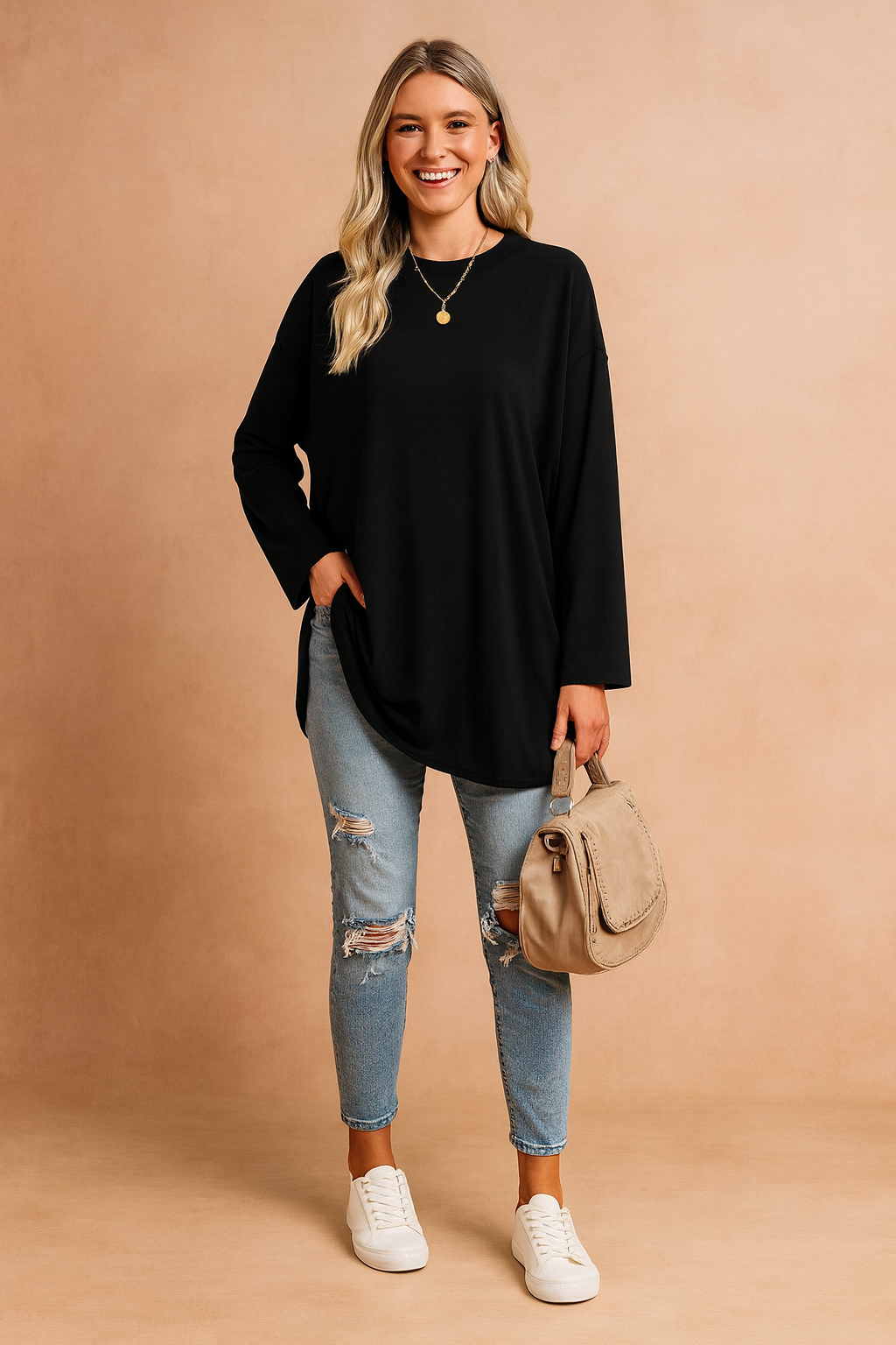Neve | Relaxed Loose Fit Oversized Knit Sweater