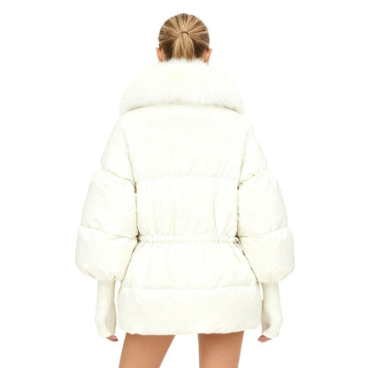 Banksia | Oversized Fox Fur Collar Down Puffer Coat