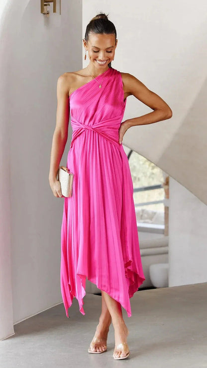 Renee | One-Shoulder Sleek Bodycon Midi Dress