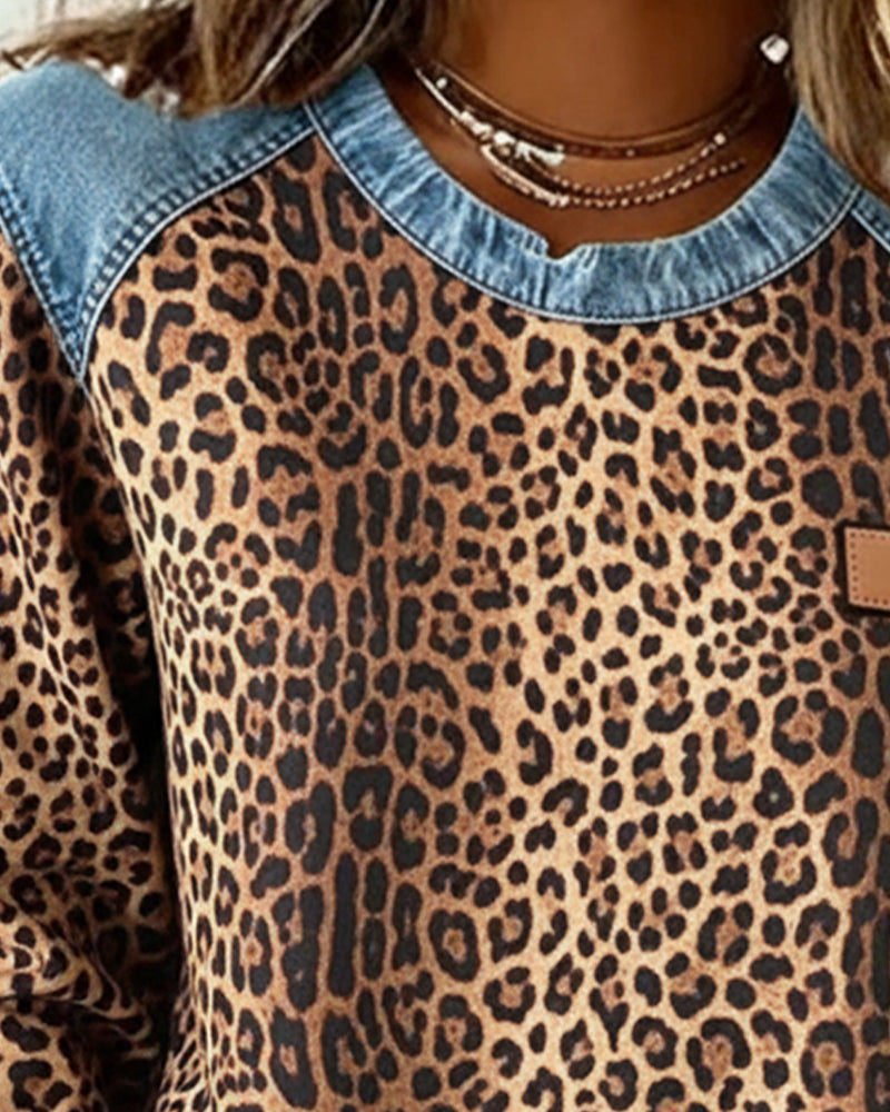 Lexi | Women's Leopard Print Crewneck Sweater