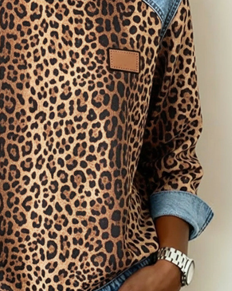 Lexi | Women's Leopard Print Crewneck Sweater