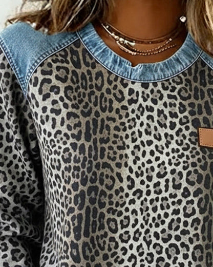 Lexi | Women's Leopard Print Crewneck Sweater