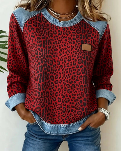 Lexi | Women's Leopard Print Crewneck Sweater
