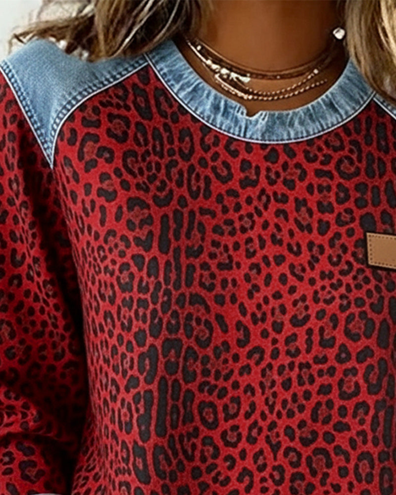 Lexi | Women's Leopard Print Crewneck Sweater