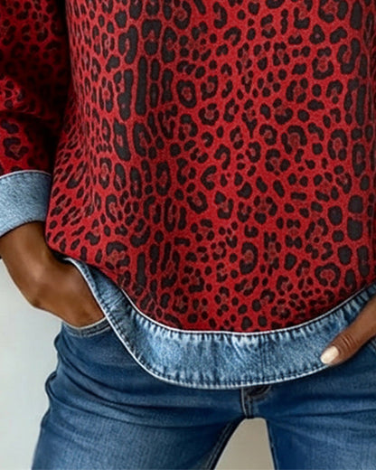 Lexi | Women's Leopard Print Crewneck Sweater