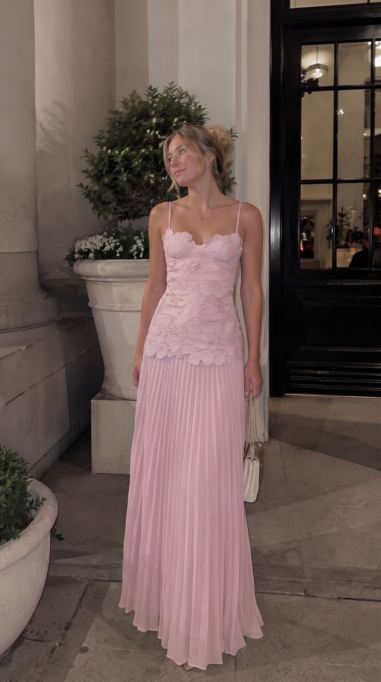 Serena | Floral Lace Lime Maxi Dress