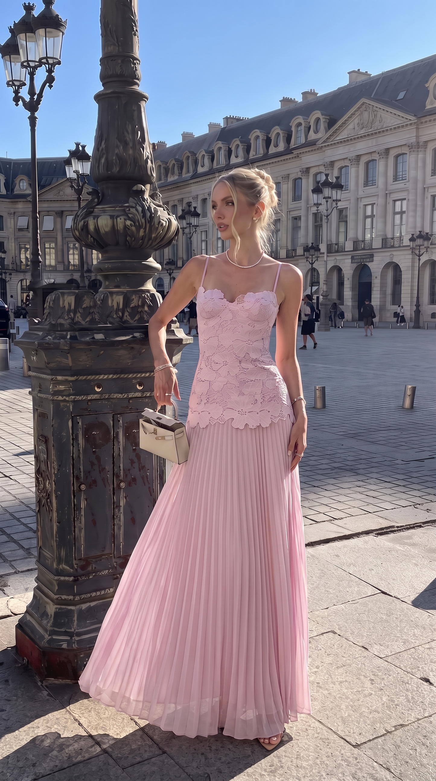 Serena | Floral Lace Lime Maxi Dress