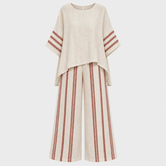 Lily | Striped Linen Two-Piece Set Women