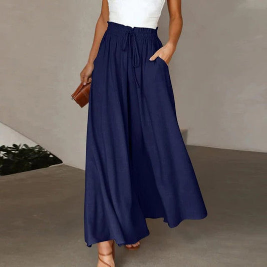 Addie | Stylish High Waisted Wide Leg Palazzo Trousers