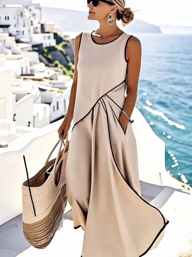 Flovara | Sleeveless Flared Relaxed Maxi Dress