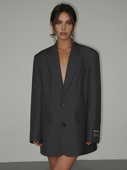 Women's Oversized Classic Blazer Coat