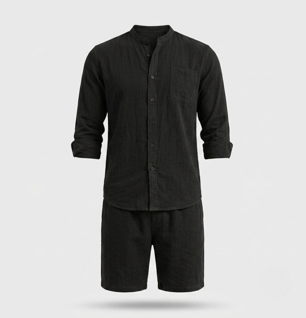 Leo | Men's Linen Shirt and Shorts Set