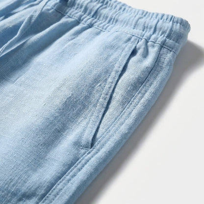 Jake | Men's Straight-Leg Cotton Linen Drawstring Pants