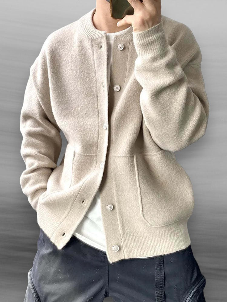 Reuben | Crew Neck Button-Front Cardigan