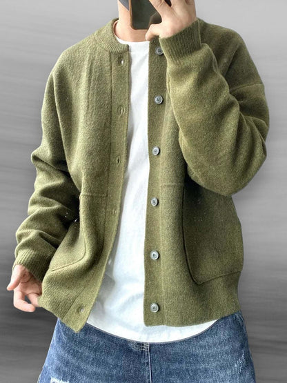 Reuben | Crew Neck Button-Front Cardigan