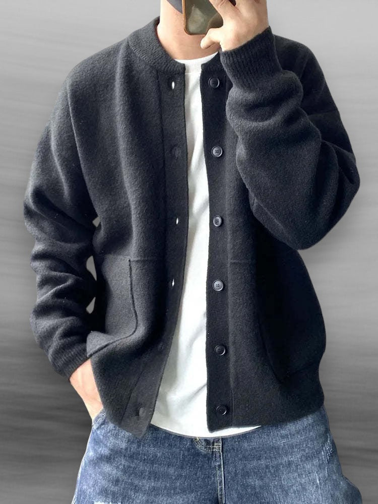 Reuben | Crew Neck Button-Front Cardigan