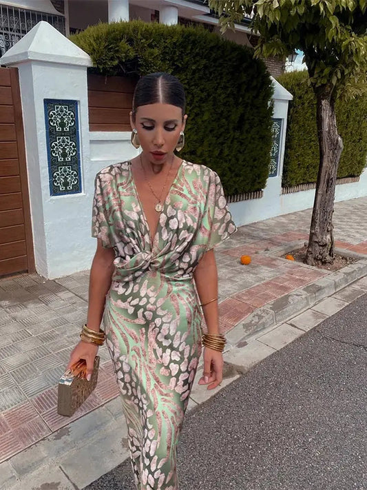 Bonnie | Elegant Twisted Knot Women's Dress for Wedding Guests