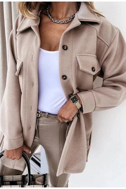 Marissa | Women's Oversized Button-Down Shirt Jacket