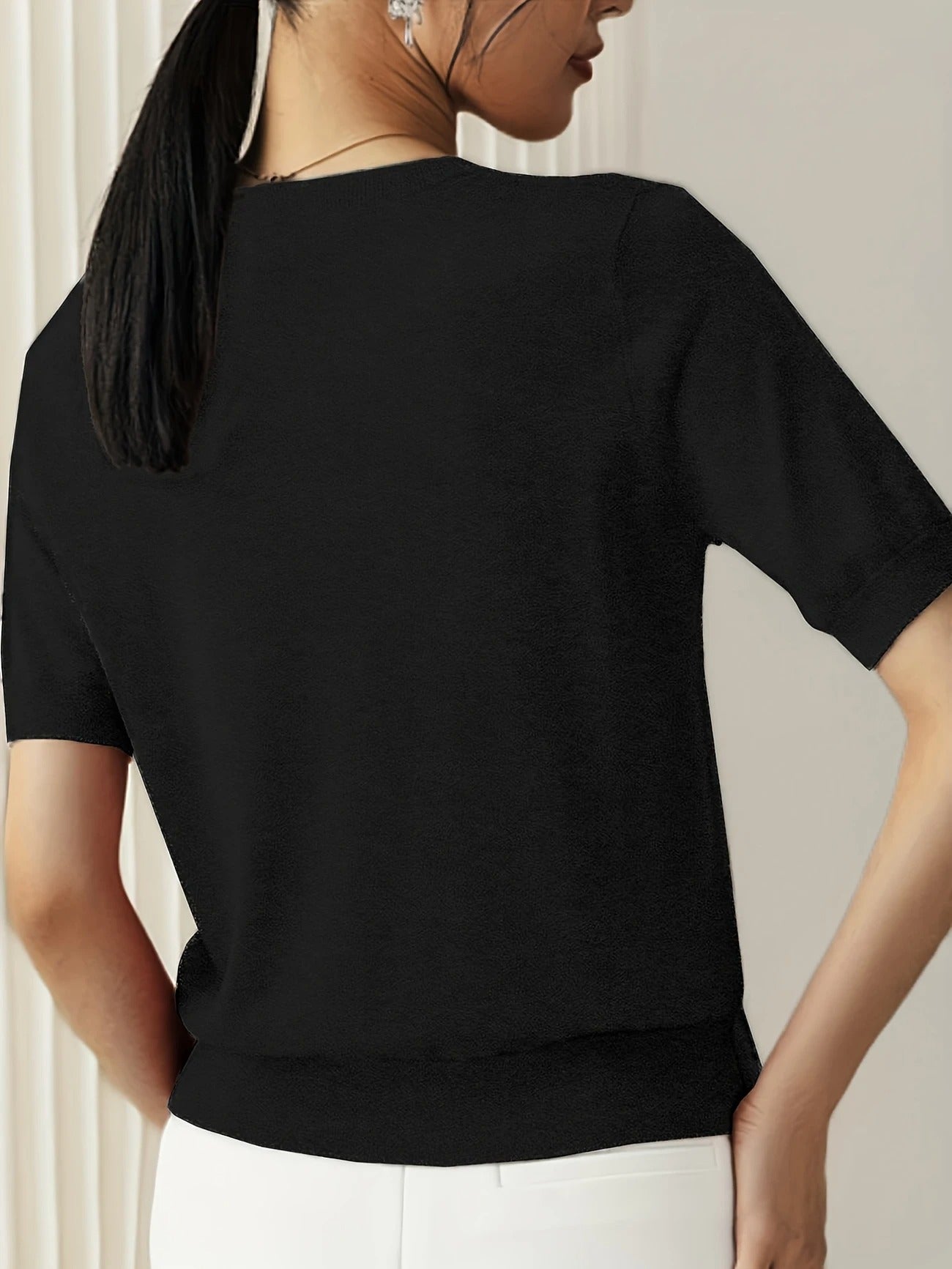 Sable | Knit Crew Neck T-Shirt