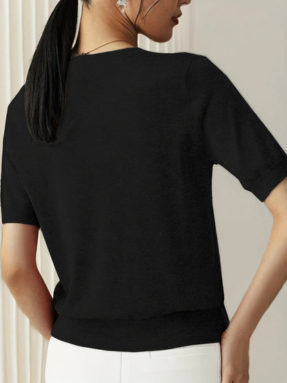 Sable | Knit Crew Neck T-Shirt