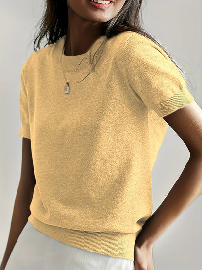 Sable | Knit Crew Neck T-Shirt