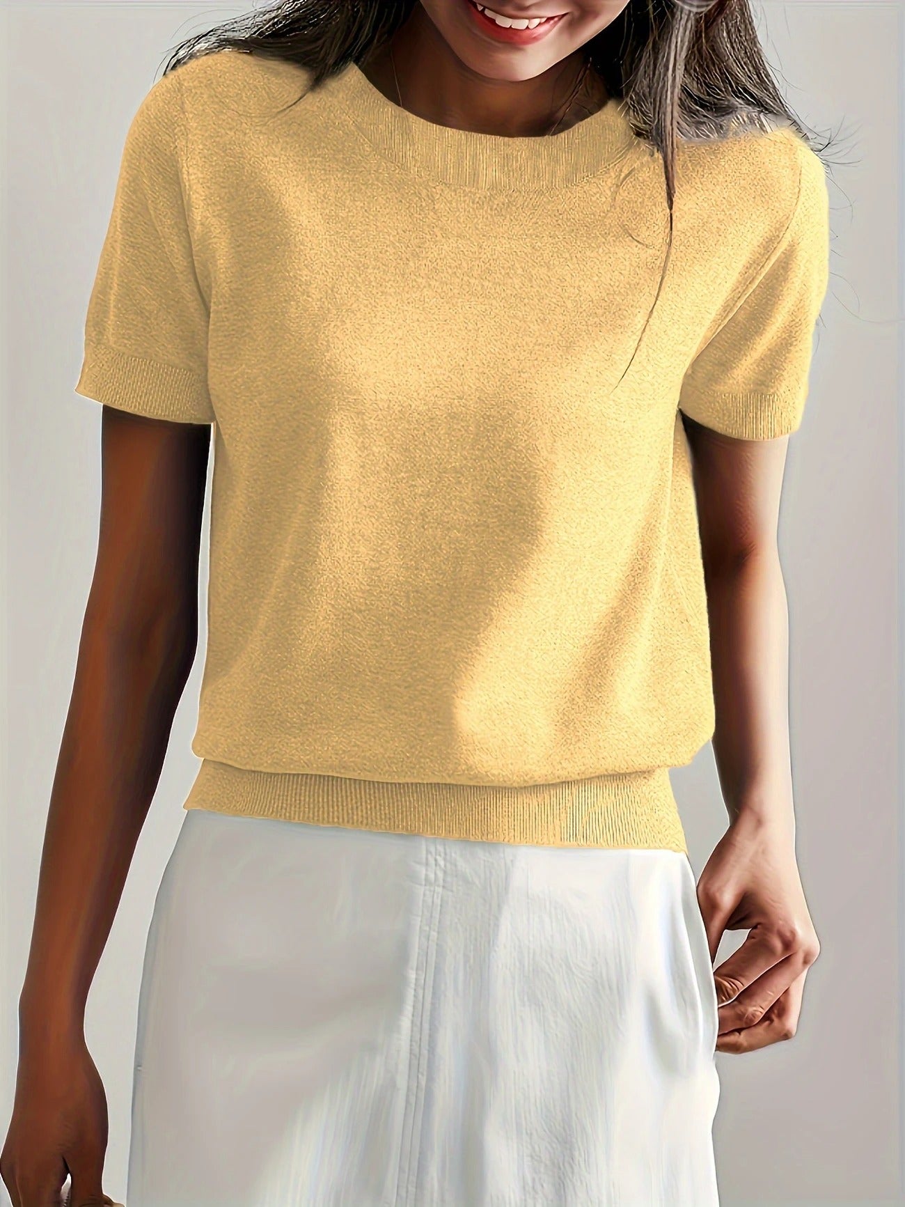 Sable | Knit Crew Neck T-Shirt