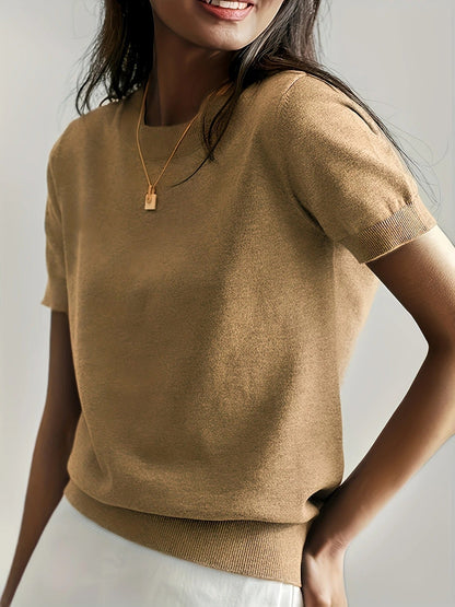 Sable | Knit Crew Neck T-Shirt