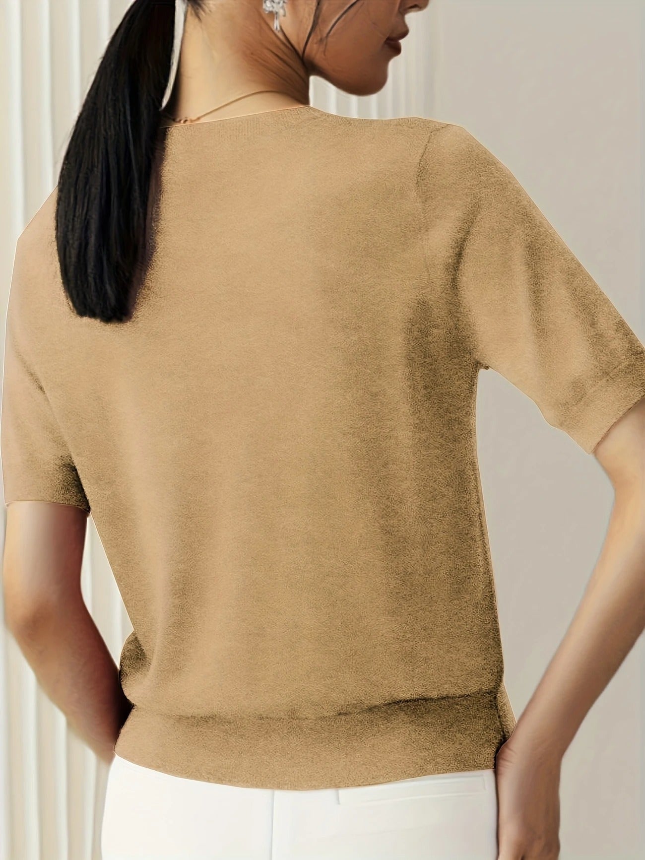 Sable | Knit Crew Neck T-Shirt