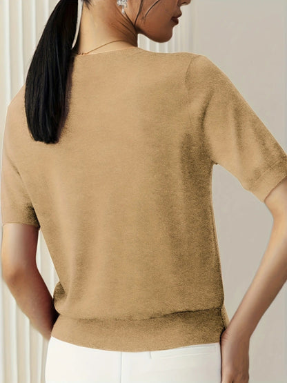Sable | Knit Crew Neck T-Shirt
