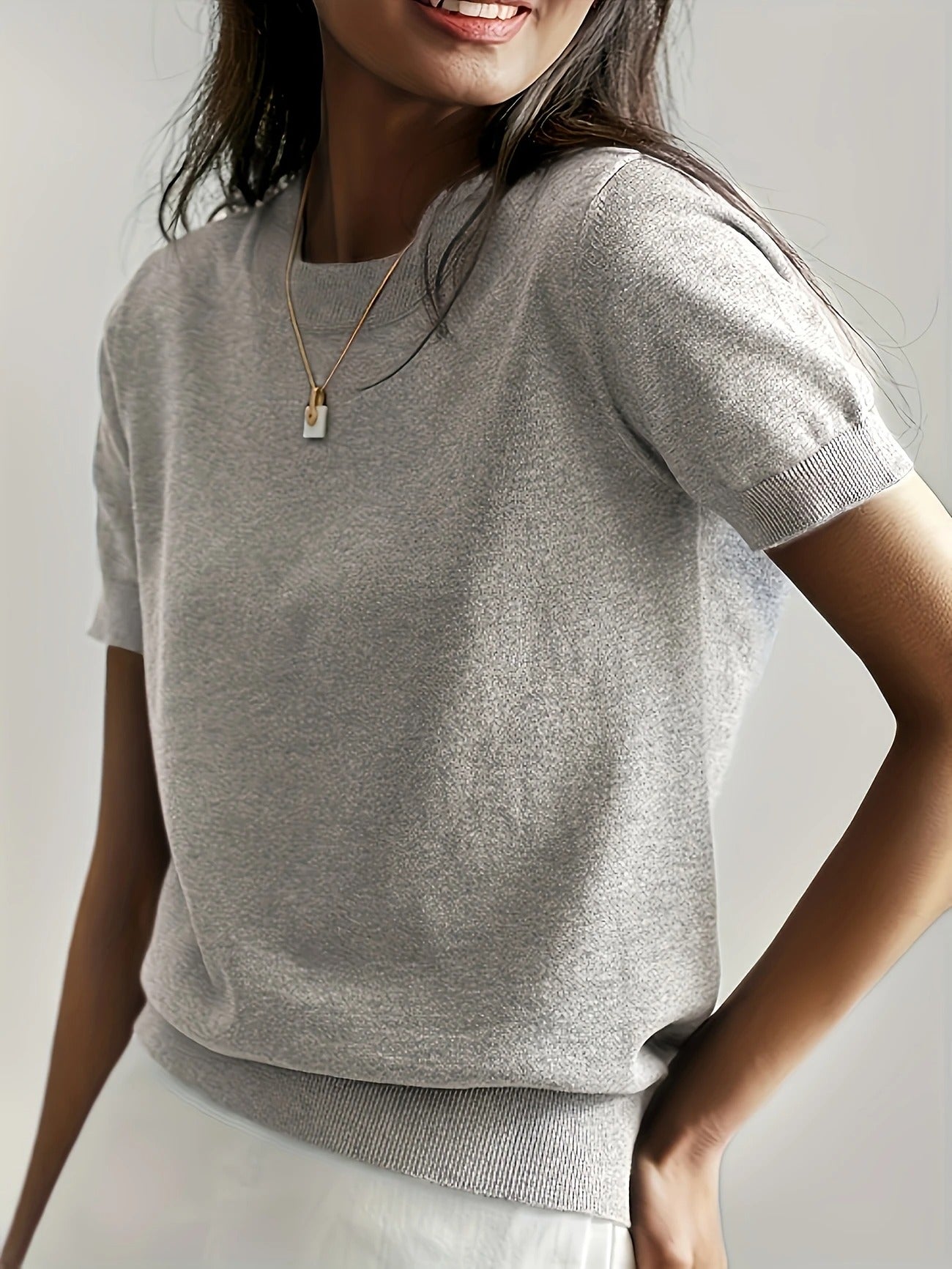 Sable | Knit Crew Neck T-Shirt